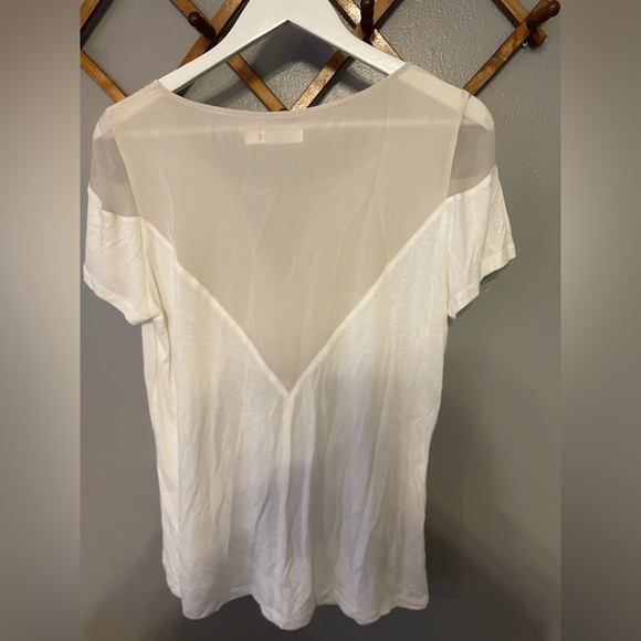 AIKO Neutrals Sheer Insert June Colorblock Top D1 - Picture 8 of 8